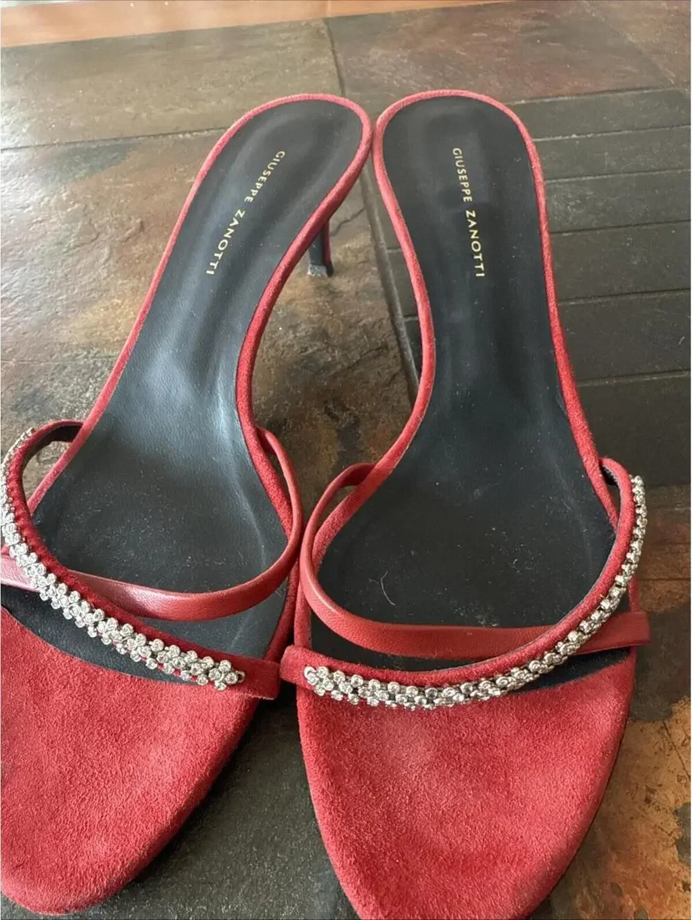 Donald Pliner Pink Red Leather Leather Shoe Sandal Used Once  $795